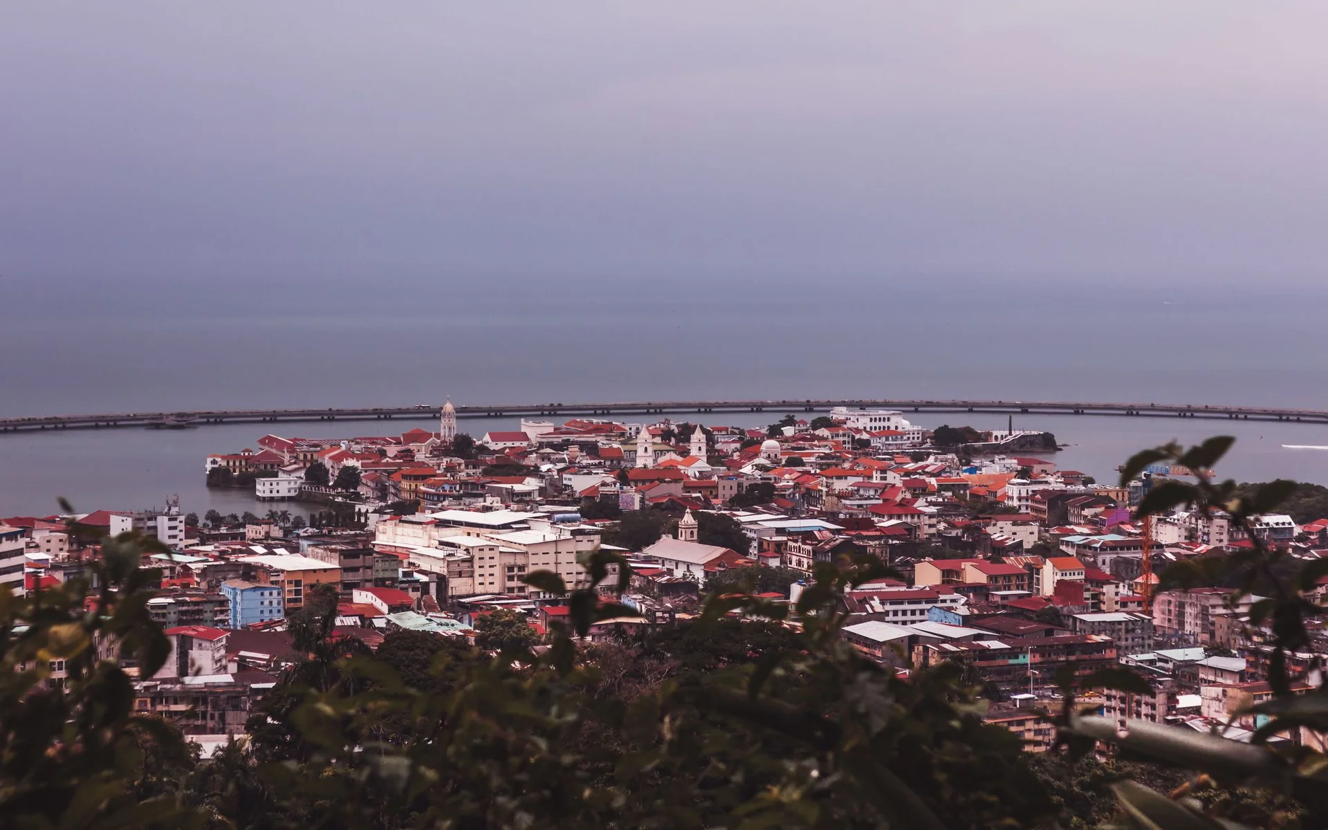 Letalski posnetek Casco Vieja na panamski obali