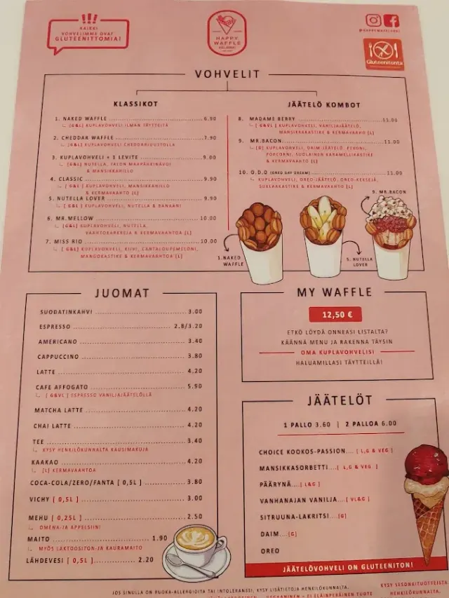 BookNoFees: Kavarna – Happy Waffle – Helsinki – Srečni vafelj, fotografija 2