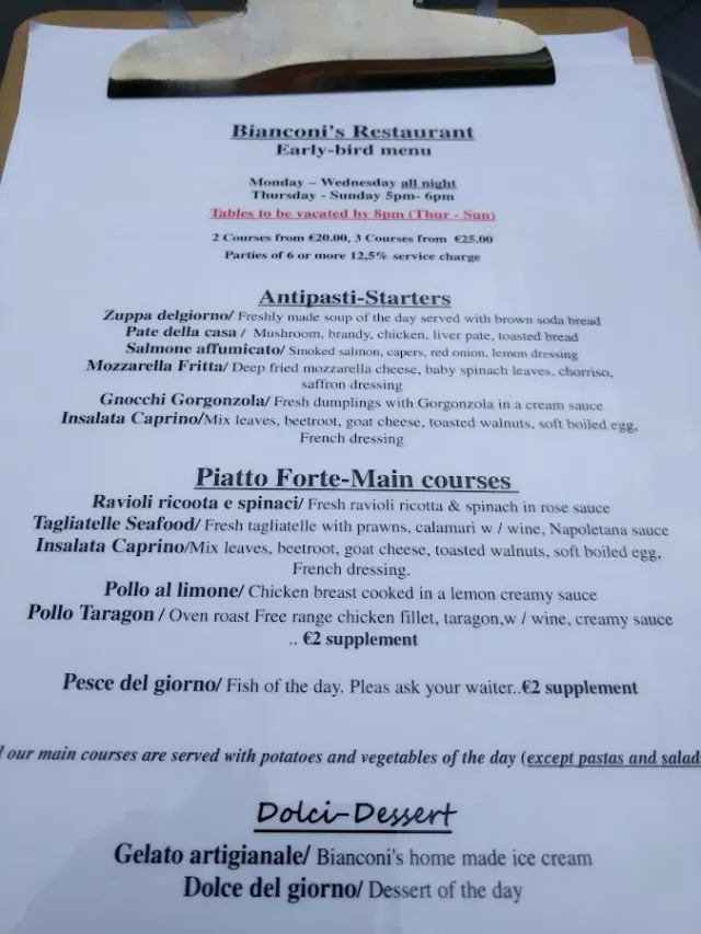 BookNoFees: Restavracija – Bianconi's – Dublin – Bianconi's, fotografija 2