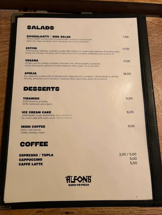 BookNoFees: Restavracija – Alfons Pizza – Helsinki – Alfonsova pica, fotografija 3