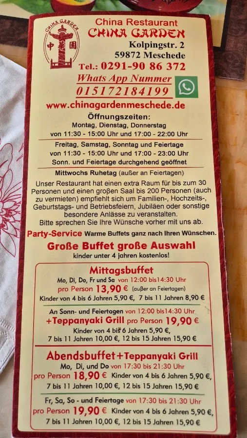 BookNoFees: Restavracija – China Garden – Meschede – Kitajski vrt, fotografija 2