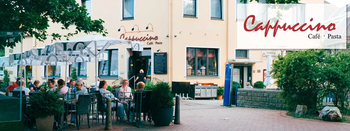 BookNoFees: Restavracija – Café und Pastahaus Cappuccino – Bad Sassendorf – Kavarna in restavracija s testeninami Cappuccino, fotografija 1