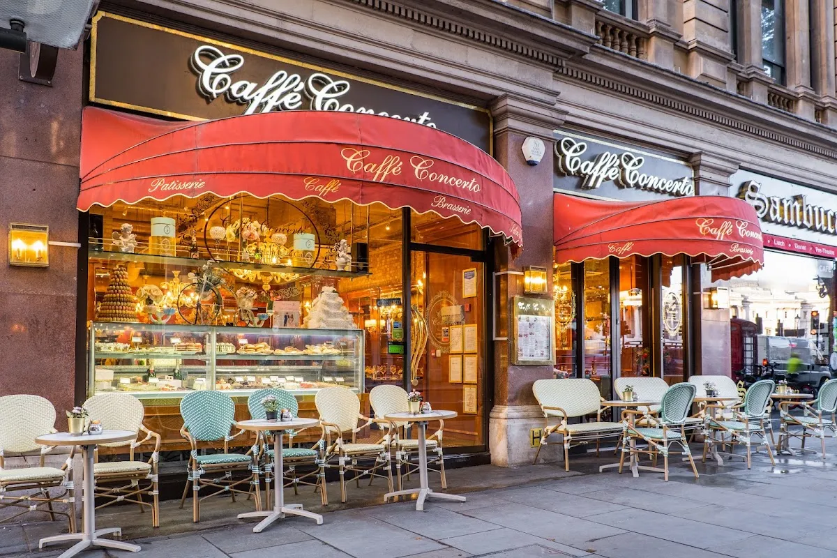 BookNoFees: Kavarna – Caffe Concerto – London – Caffe Concerto, fotografija 1